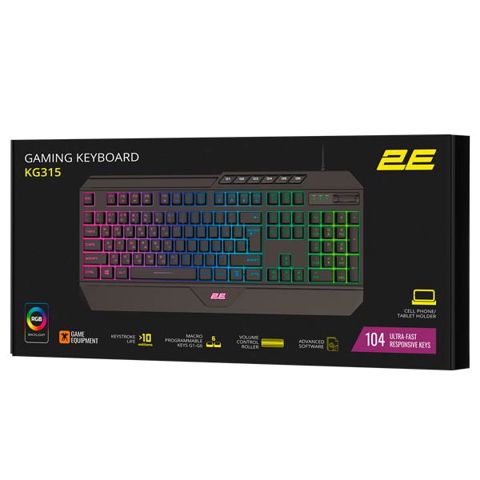 2E KG315 Black RGB Gaming Keyboard — Bakı