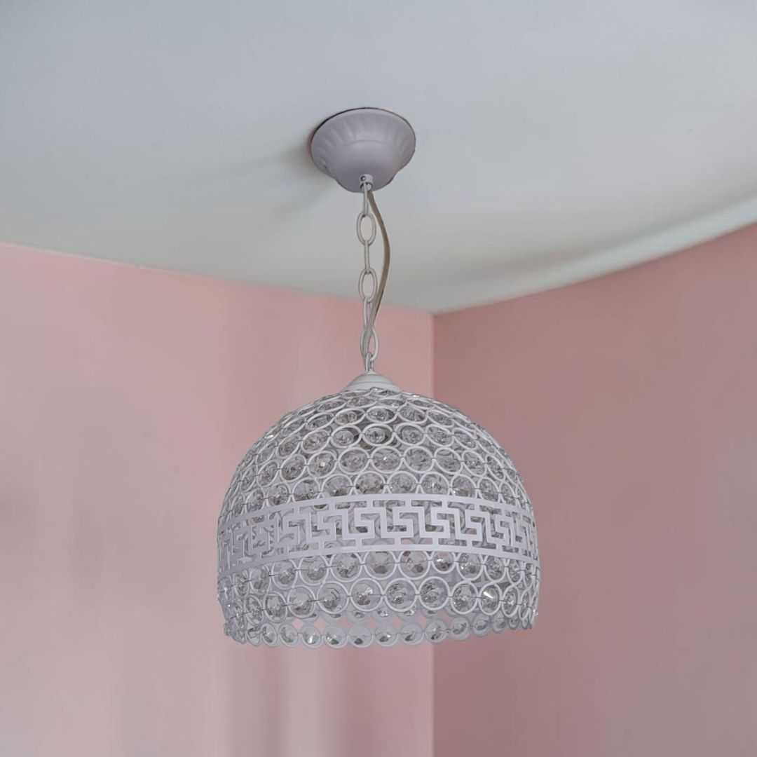 Asma çılçıraq 0439, ağ, 23х25х40 sm — Mallar, Bakı (3)