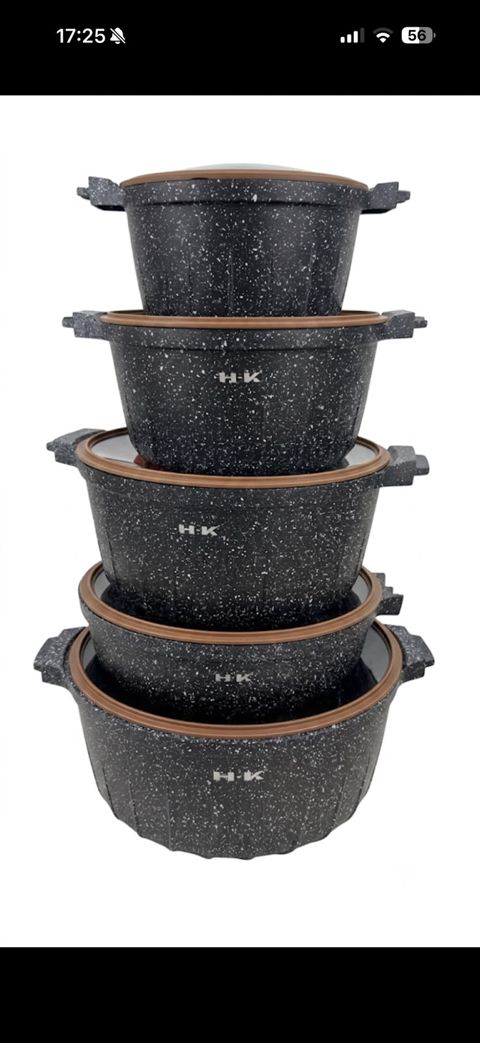 Qazan HK, Dəst, 1500 ml/3000 ml/5000 ml, Alüminium, 16/20/22/24 sm — Bakı