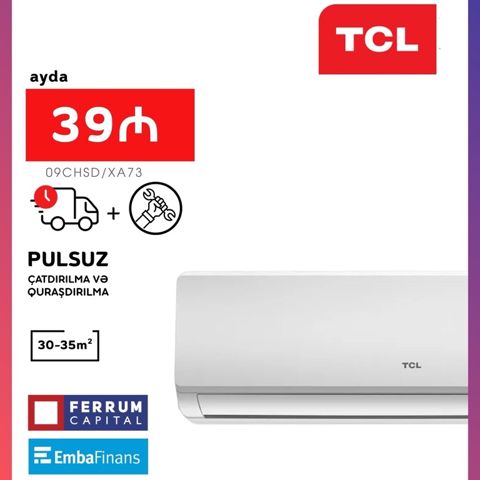 Kondisioner "TCL Split (9000 BTU)" — Bakı