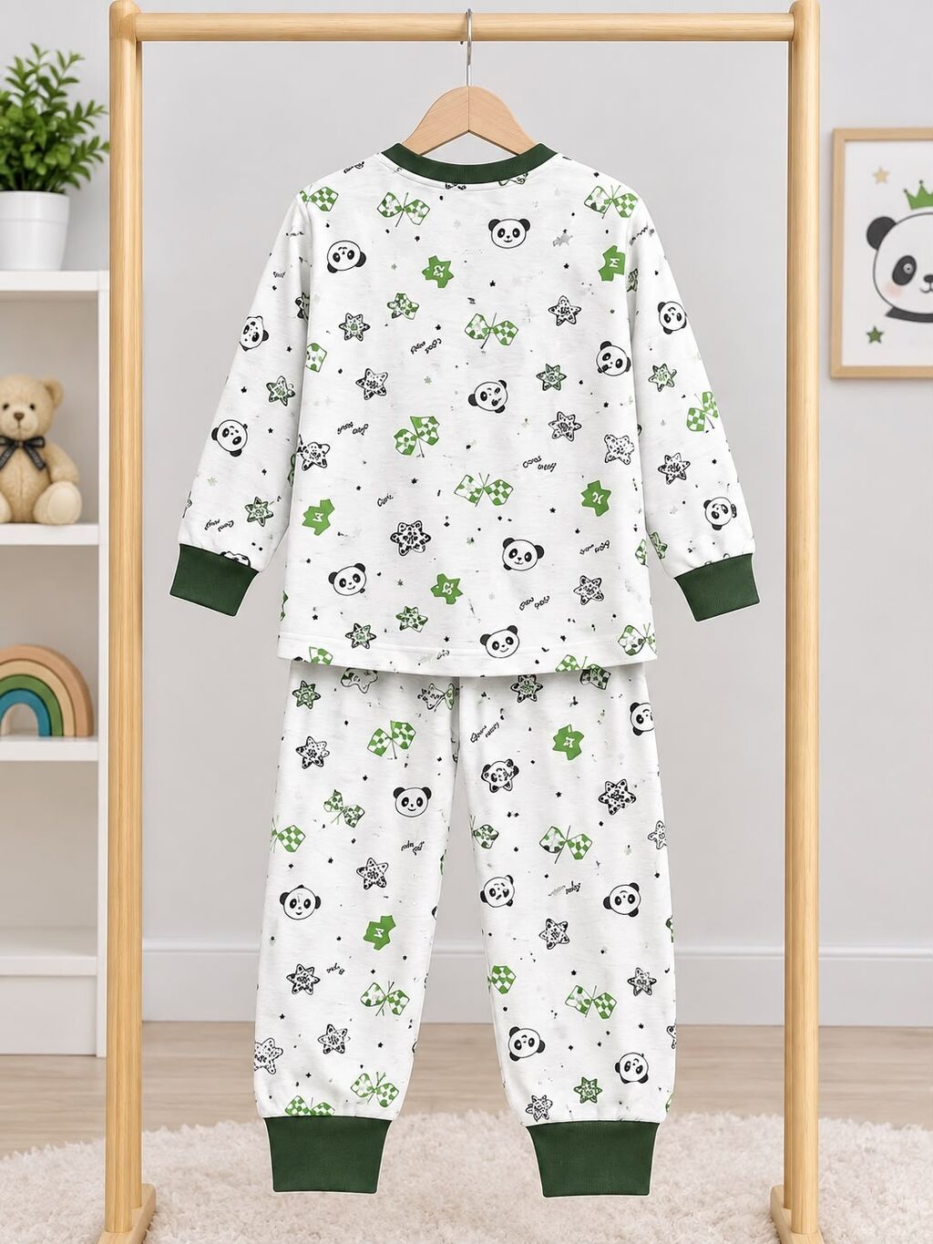 Uşaq pijama dəsti – uzunqol köynək və şalvar - Model: 2 parça pijama — Ev paltarı, Bakı (3)