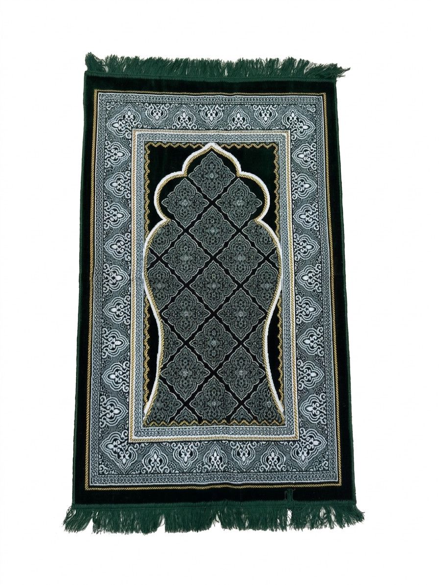 Namaz xalçası 3373, məxmər, yaşıl, 110x68 sm — Mallar, Bakı