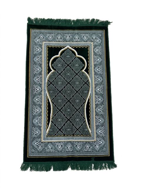 Namaz xalçası 3373, məxmər, yaşıl, 110x68 sm — Bakı