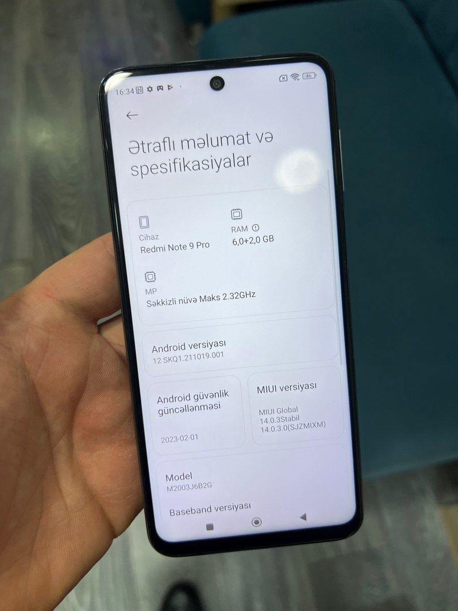 Xiaomi Redmi Note 9 Pro Glacier White 128GB/6GB — Smartfonlar, Bakı (5)