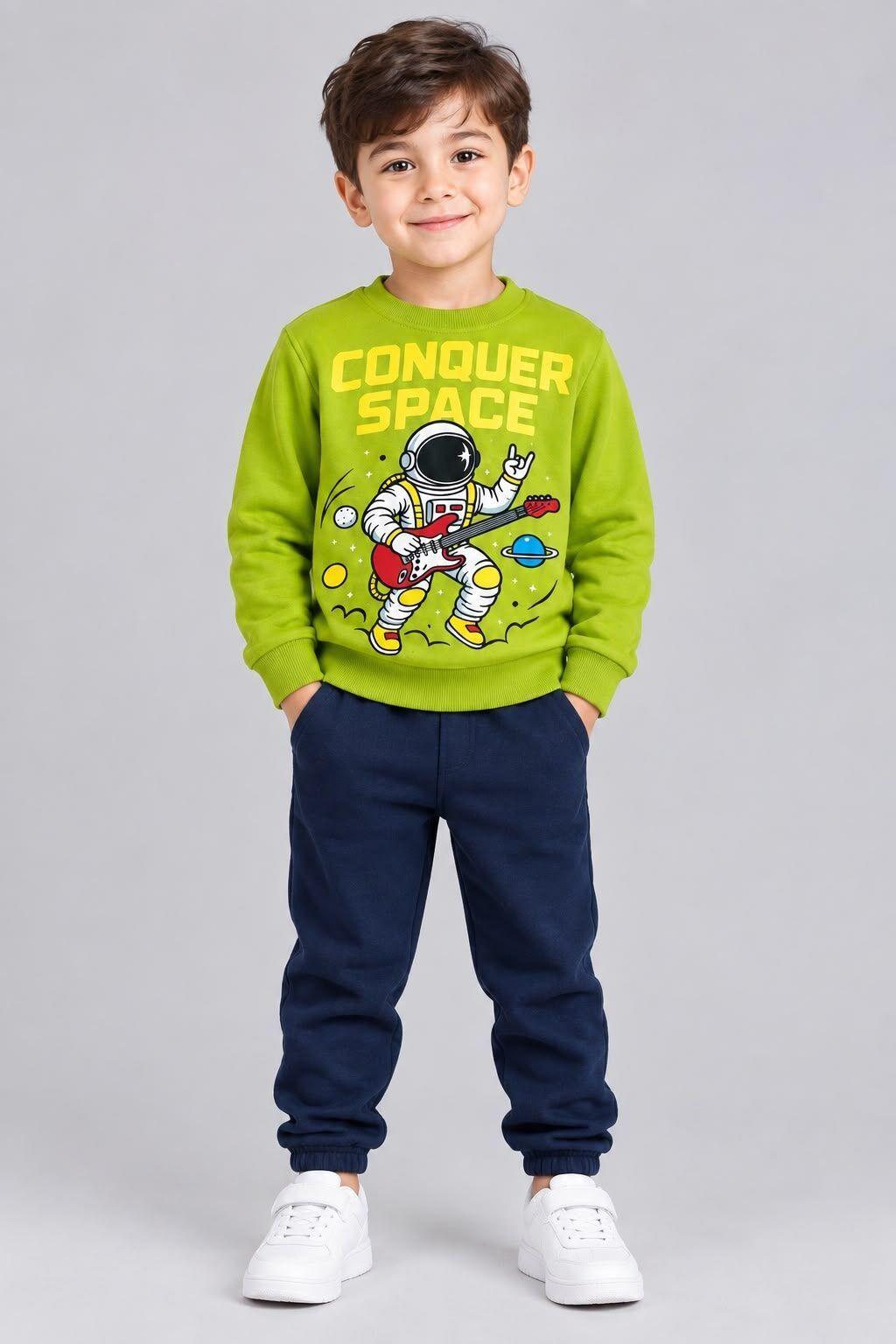 Uşaq üçün sweatshirt – “Conquer Space” temalı - Model: uzunqol — Uşaq geyimi, Bakı (4)