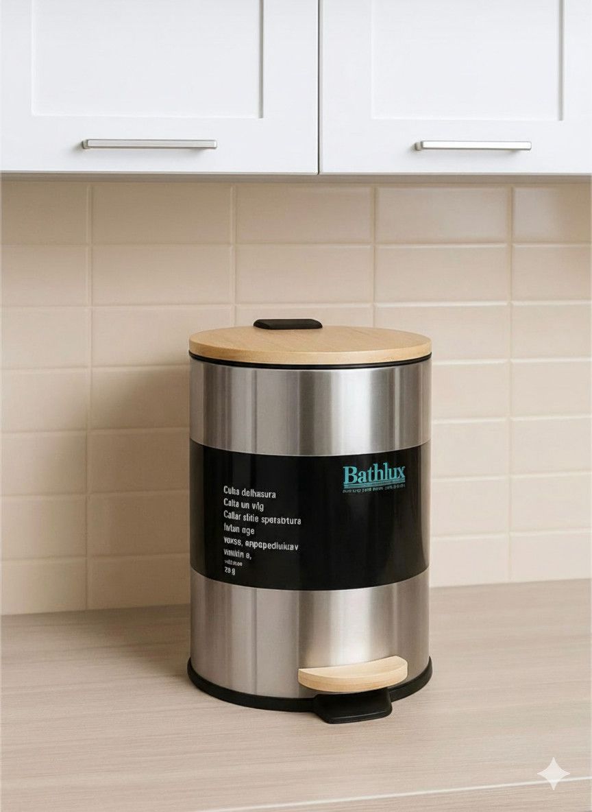 Zibil qutusu Bathlux NP17, qapaqlı, gümüşü, 3 L — Mallar, Bakı (3)