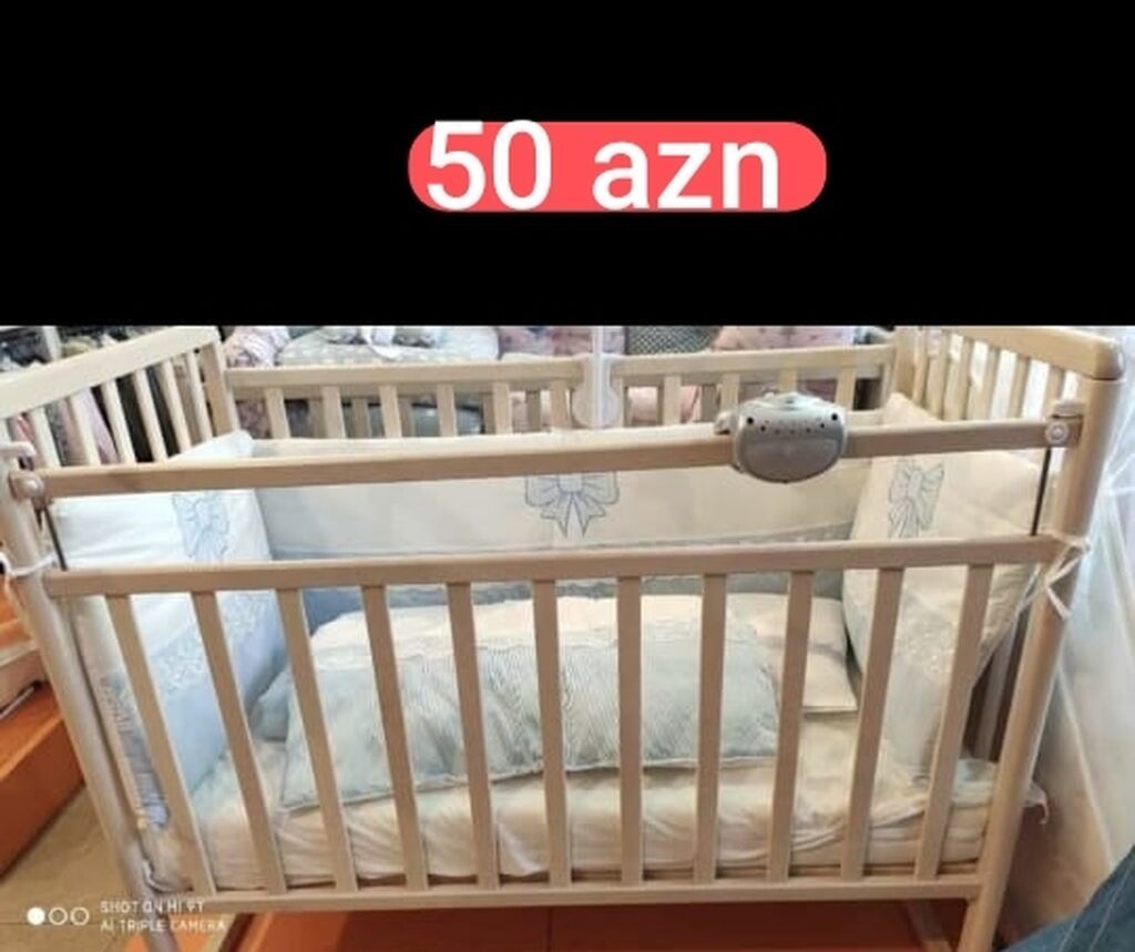 Oğlan və qız üçün, İşlənmiş, Dördbucaq, Beşik, Dəst ilə, Matras ilə, Yellənmə mexanizmsiz — Bəşikləri, Bakı