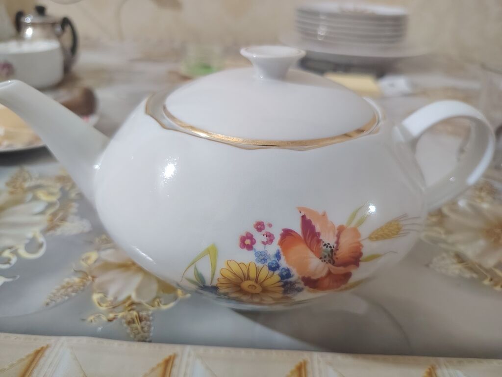 Farfor - keçmiş Çexoslovakiya - Material: yüksək keyfiyyətli ağ — Çaynikler və qəhvə qabları, Bakı