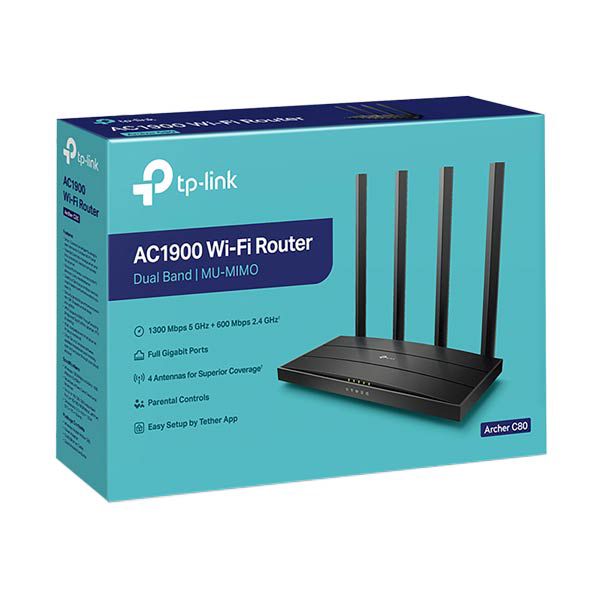 TP-Link Archer C80 AC1900 Wireless Mu-mımo WiFi Router — Mallar, Bakı
