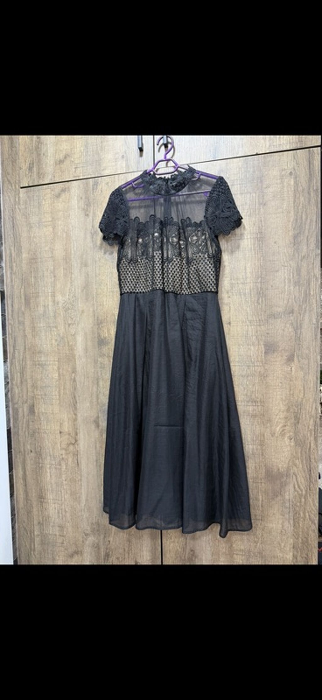 Qara rəngli zərif qadın donu Nika Fashion'dan alınıb, 2 dəfə — Axşam paltarları, Bakı (2)