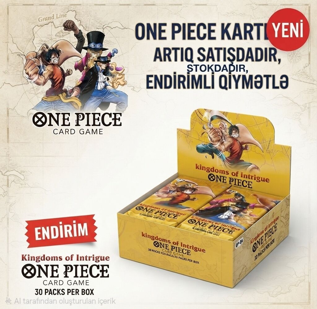 ONE Pıece Card Game – Kingdoms of Intrigue (Yeni) One piece Kartlarl — Digər, Bakı
