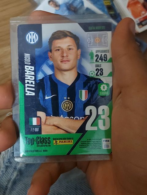 Məhsul: Panini Top Class futbol kartı – Nicolò Barella (Inter) — Sumqayıt