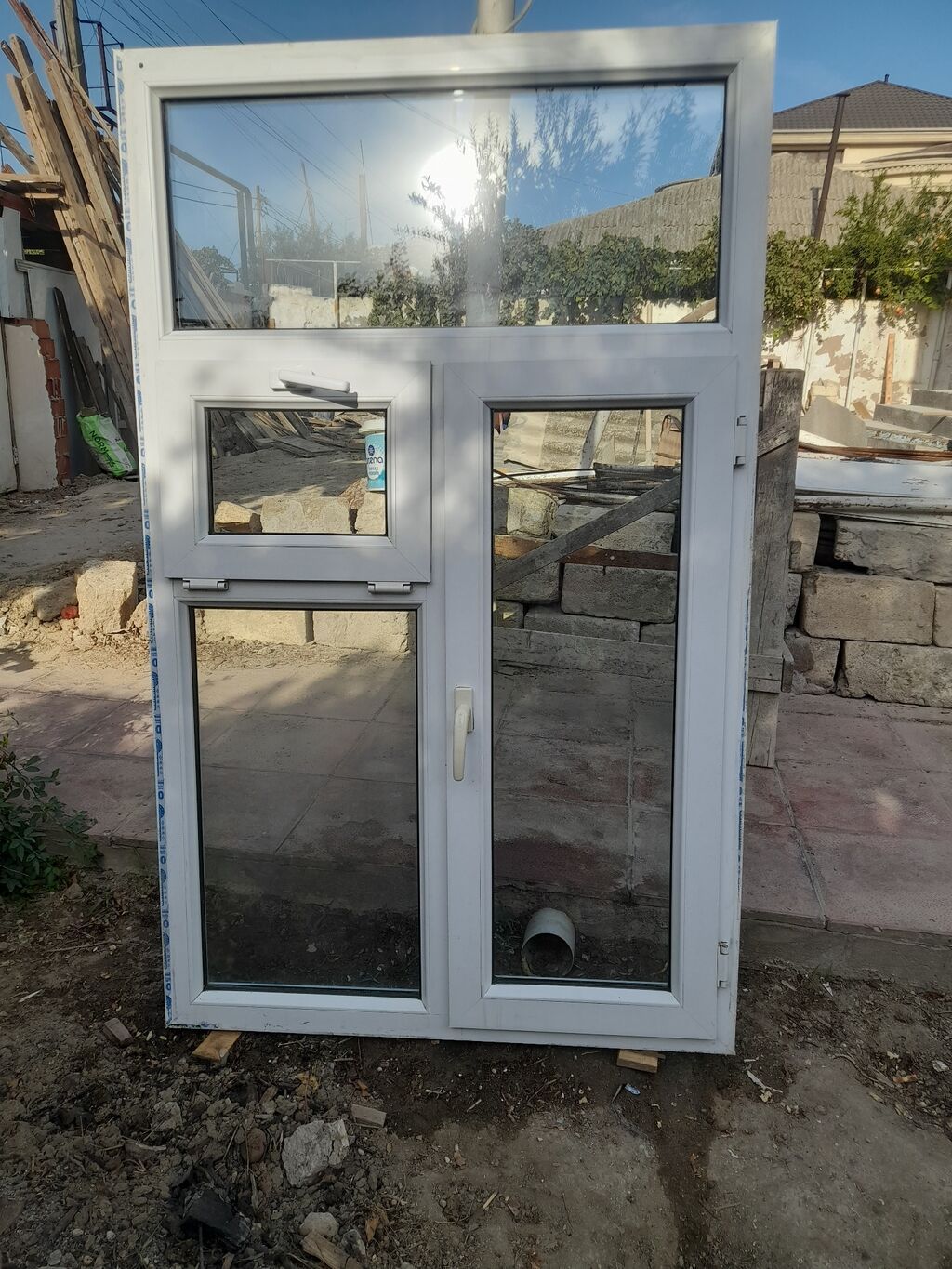 PVC pəncərə-balkon qapısı dəsti salam .böyükdən 3 dənədi,balacadan 2 — Pəncərələr, qapılar, balkonlar, Bakı (4)