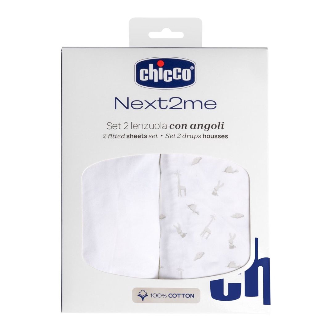 Uşaqlar üçün yataq dəsti Chicco Next2Me Bulud, 2 ədəd, rezinli, pambıq, ağ, 83x50 sm - 9101127910990 — Mallar, Bakı (3)