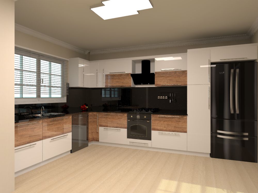 Akril (Panel MDF) materiallı mətbəx mebeli — Mətbəx mobilyası, Bakı (6)