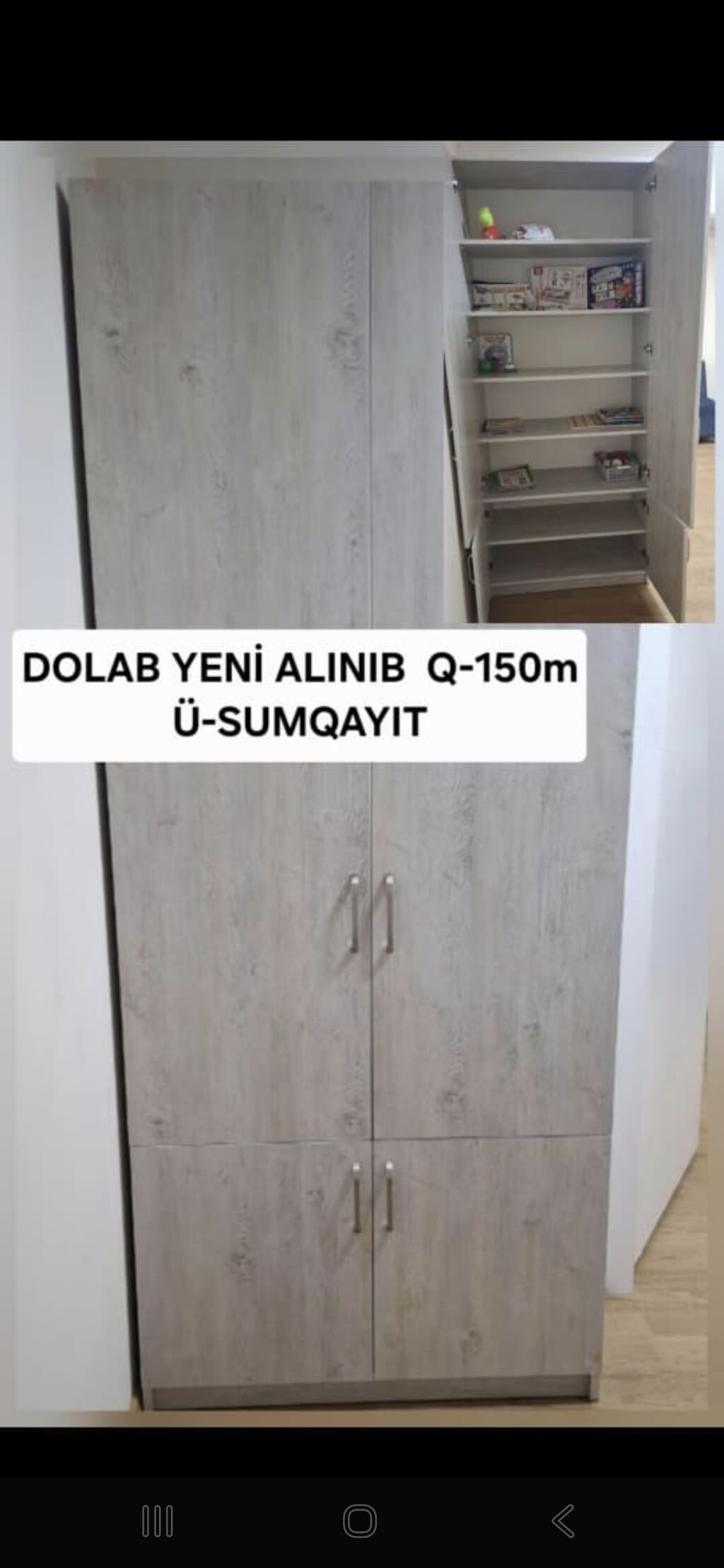Məhsul: Geyim/saxlama dolabları (bir neçə model) 1) Boz-ağac — Şkaflar, Bakı