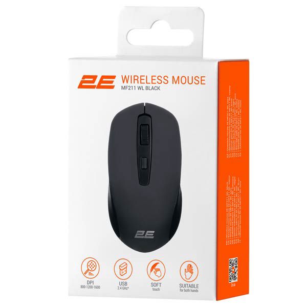 2E MF211 Wireless Black Mouse — Mallar, Bakı