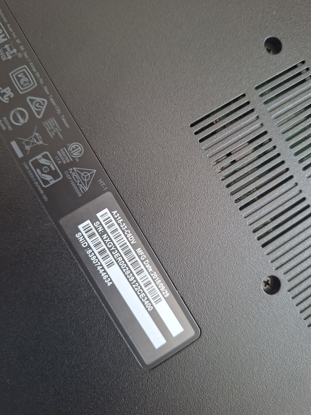 Acer Aspire 3 noutbuku (model: A315-33-C6DV) Xüsusiyyətlər: - 15.6" — Acer, Digah (4)