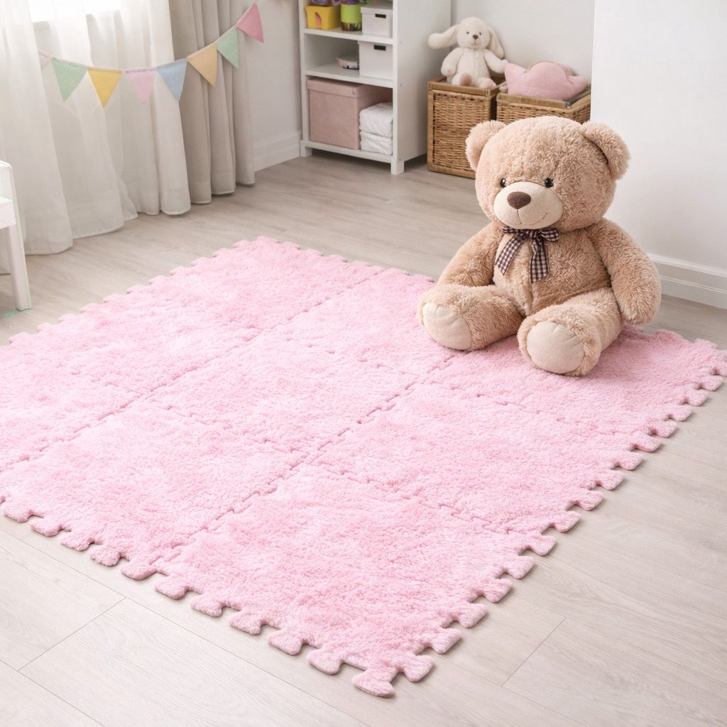 Uşaqlar üçün döşəmə-pazl 63922389, EVA, 30x30x1 sm, 10 hissə, açıq çəhrayı — Mallar, Bakı (3)