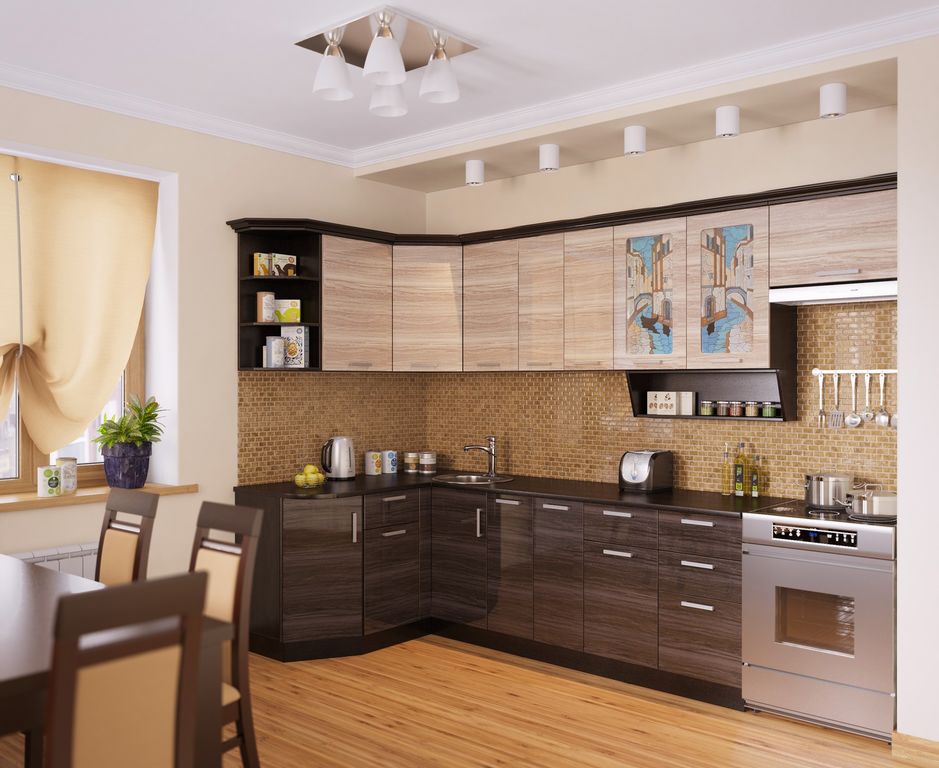 Panel MDF (Akril) materiallı mətbəx mebeli — Mətbəx mobilyası, Bakı (4)