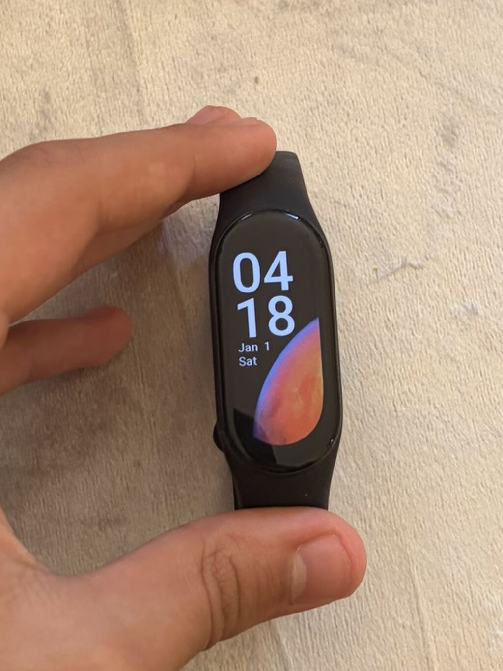 Xiaomi Mi Band ağıllı qolbaq - Rəng: Qara, silikon kəmər - Uzunsov — Fitness biləkliklər, Qobu