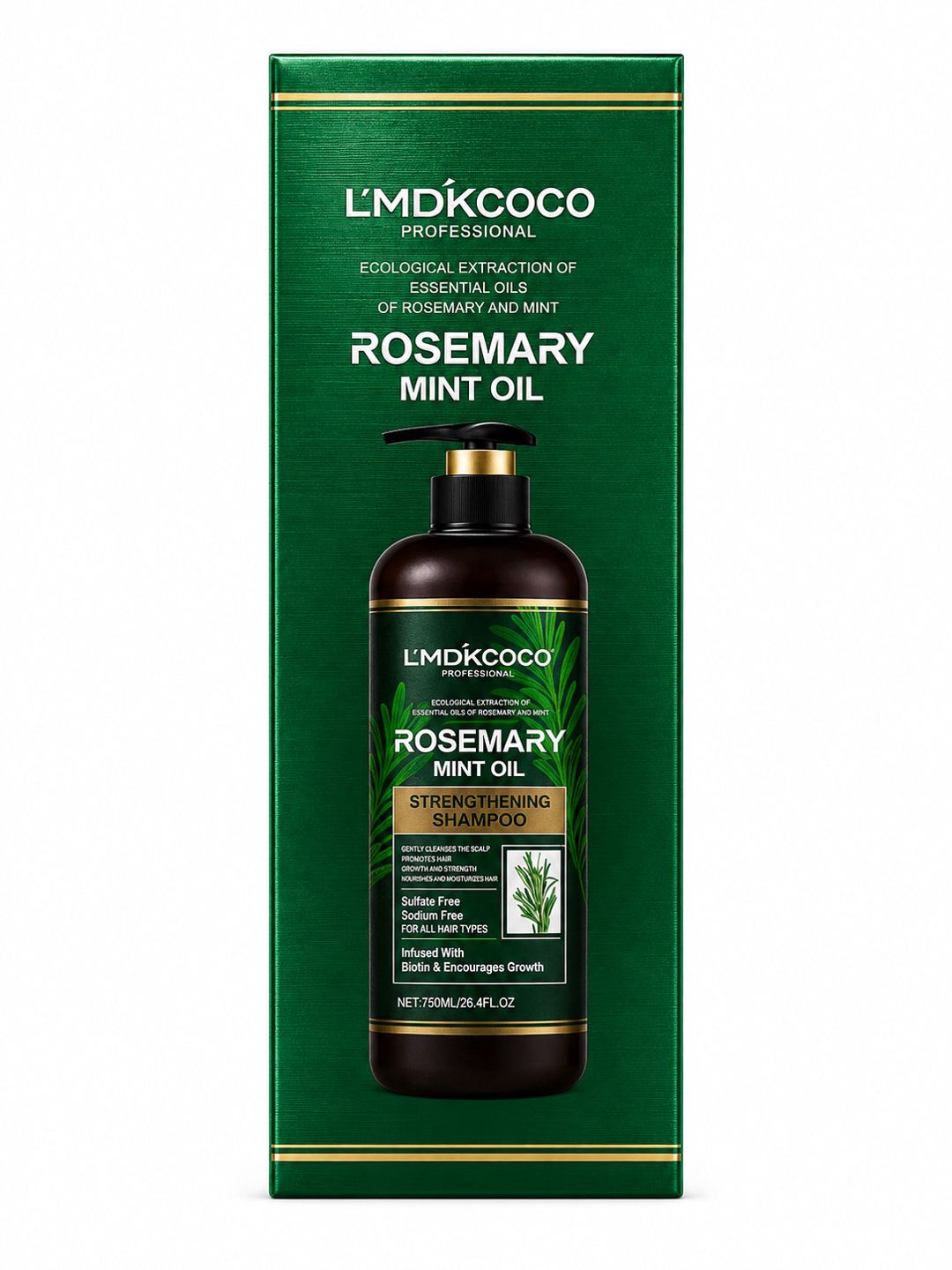 Saçlar üçün şampun Lmd'kcoco Professional Rosemary Mint Oil Strengthening 750 ml — Mallar, Bakı (2)