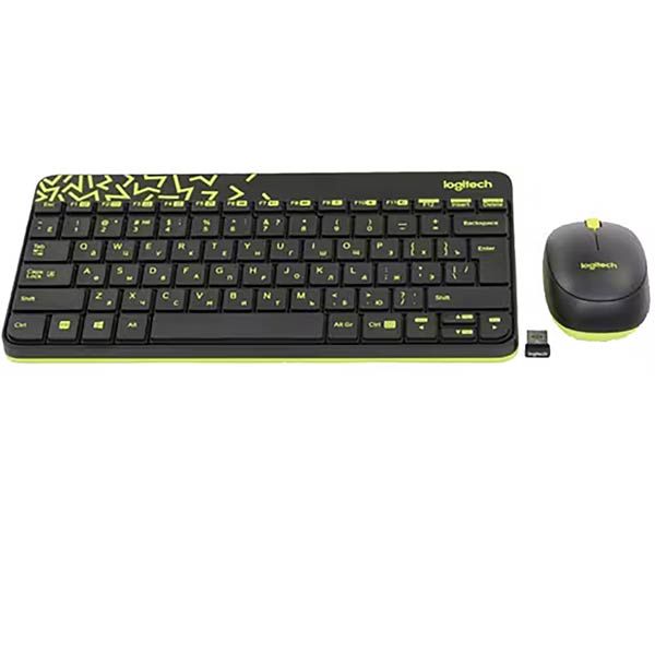Logitech Wireless Combo MK240 Ru Black Charetreuse 920-008213 — Mallar, Bakı
