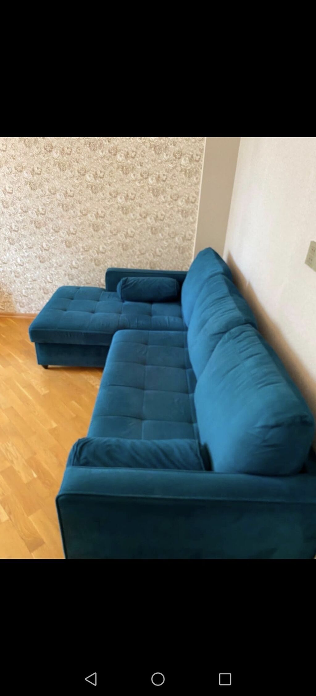 Künc divan – mavi rəng, L‑şəkilli - Müasir dizaynlı L‑şəkilli künc — Divanlər, Bakı (2)