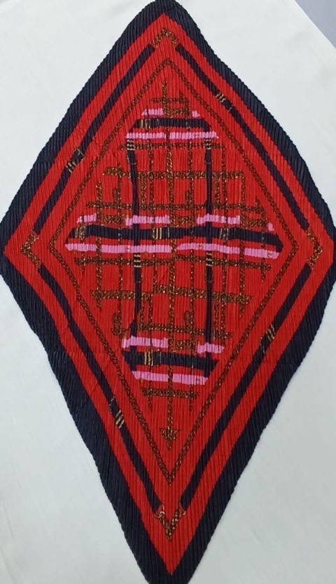 Yaylıq 2422, ipək, rəngbərəng, 70x40 sm — Bakı