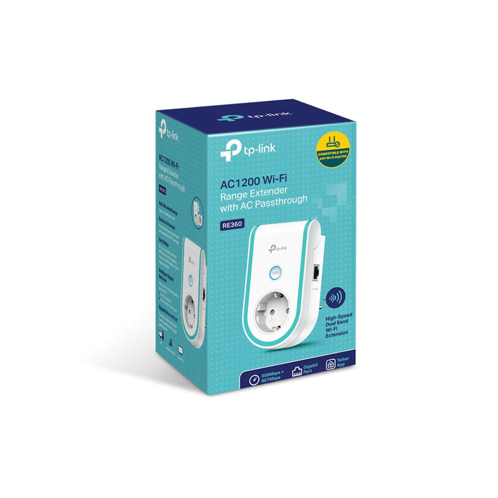 Wi-Fi Siqnal gücləndiricisi daxili razetka ilə TP-Link RE360 AC1200 — Mallar, Bakı (3)