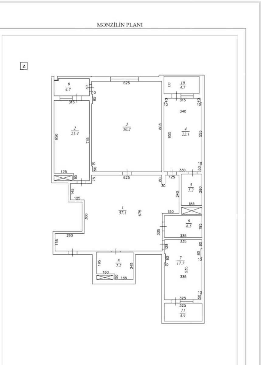 Satılır 3 otaqlı yeni tikili 220 m² — Mənzil, Bakı (6)