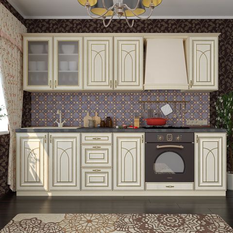 MDF boyalı klassik mətbəx mebeli — Bakı