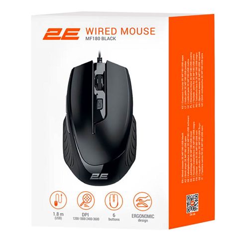 2E MF180 Usb-a Black Mouse 2E-MF180UB — Bakı