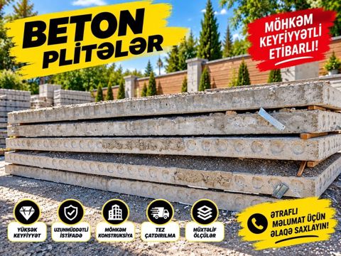 Beton plitə və panellərin satışı – peşəkar quraşdırılma Tikinti — Bakı