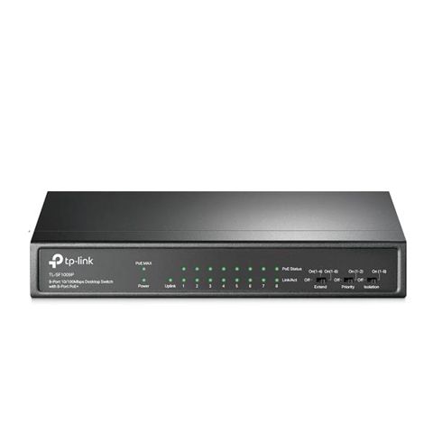 TP-Link TL-SF1009P 9-Port 10/100Mbps Desktop Switch with 8-Port PoE — Bakı