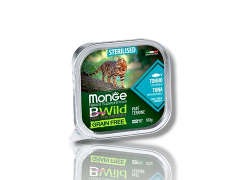 Nəm yem Monge Cat Sterilised Bwild Pate Terrine Tuna 100qr — Bakı