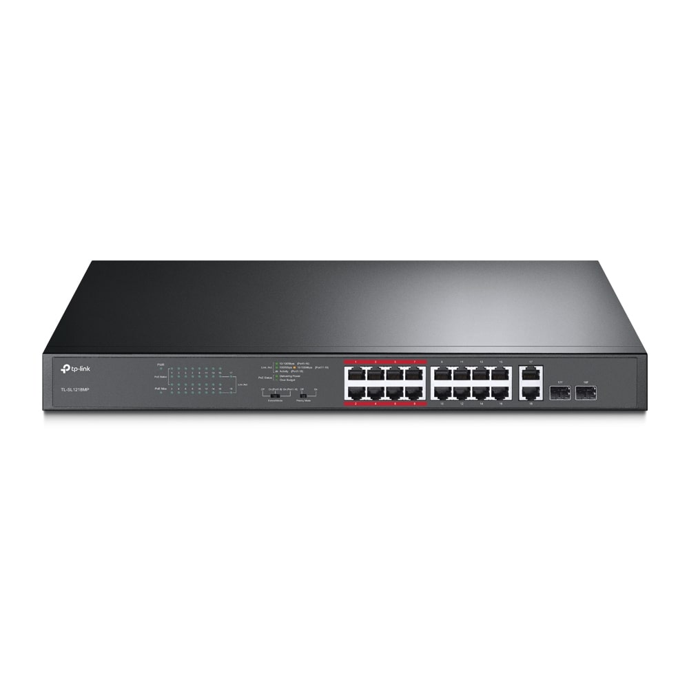 16-Port PoE+ Switch TP-Link TL-SL1218MP — Mallar, Bakı