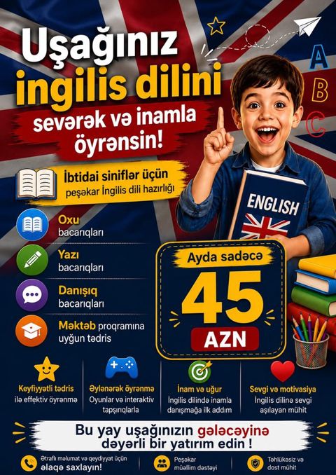 İbtidai siniflər üçün peşəkar İngilis dili hazırlığı — Cavid — İdman, Rəqs