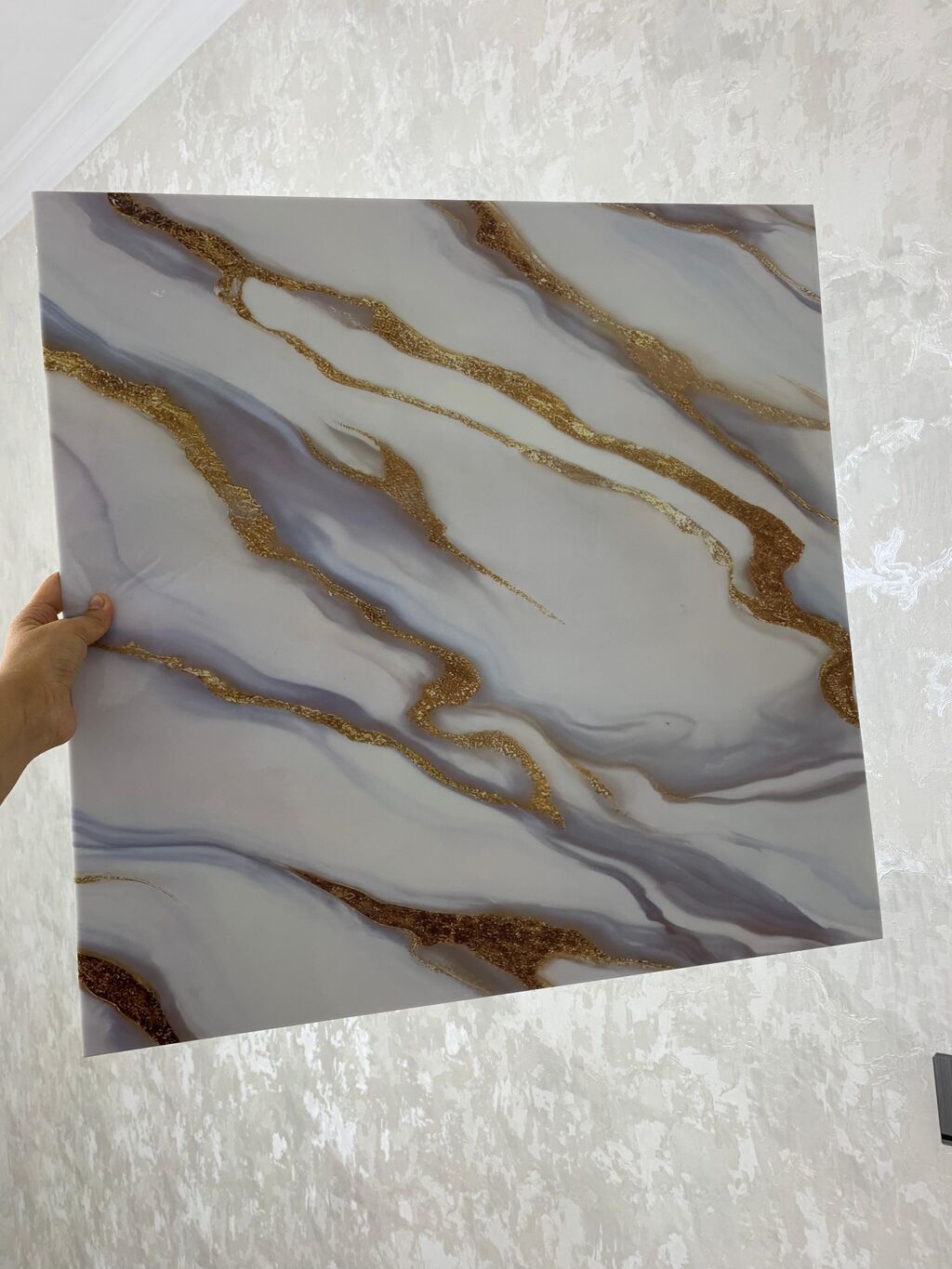 Mərmər effekti verən PVC divar panelləri. 1.Arxası özü — Plitka və örtü materialları, Bakı (7)