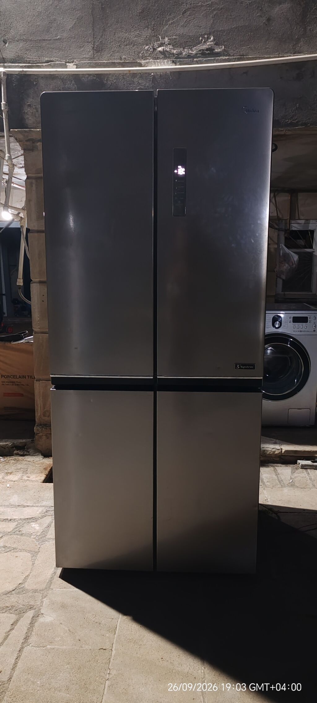 İşlənmiş 4 qapılı Midea Soyuducu Satılır, rəng - Boz — Soyuducular, Lənkəran (5)