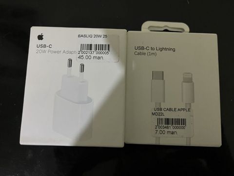 Tecli satilr tezedi acilmayb Məhsul: Apple Usb‑c 20W Güc Adapteri + — Bakı