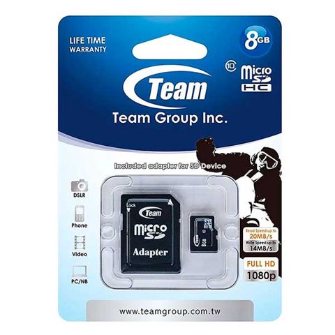 Team Group 8 GB C10 Micro-SD Flash Memory Card — Bakı