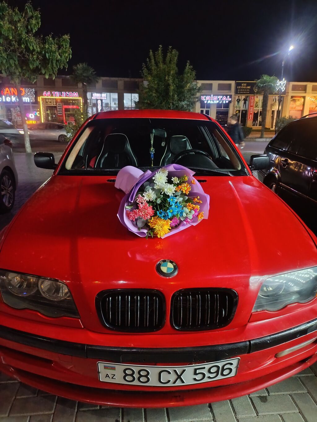 Barter mümkündür BMW 3 Series E46, sedan, qırmızı rəng. - Kuzov: 4 88-CX-596 — Avtomobillər, Xırdalan (2)