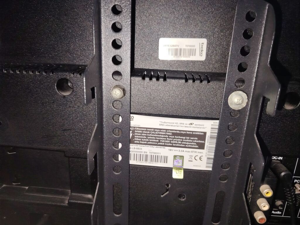 Beko 32” LED televizor - Model: Beko B32-BP-6533 (etiketdə “19V — Televizorlar, Xırdalan (2)
