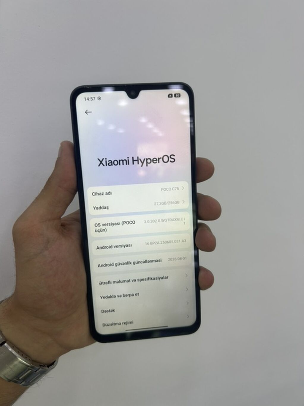 Redmi 14C, 256 GB, rəng - Mavi, Face ID — Xiaomi, Gəncə (7)