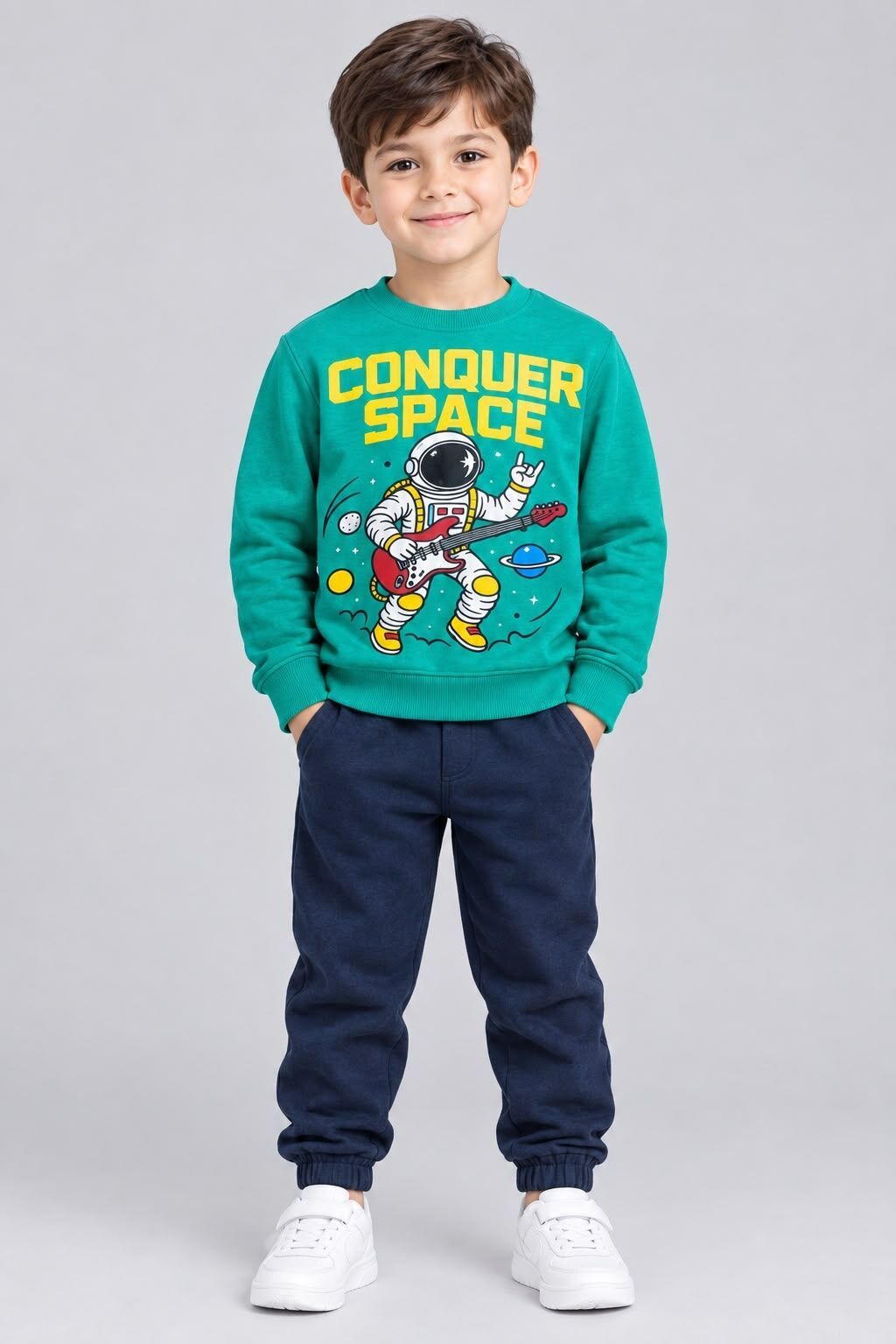 Uşaq üçün sweatshirt – “Conquer Space” temalı - Model: uzunqol — Uşaq geyimi, Bakı (5)