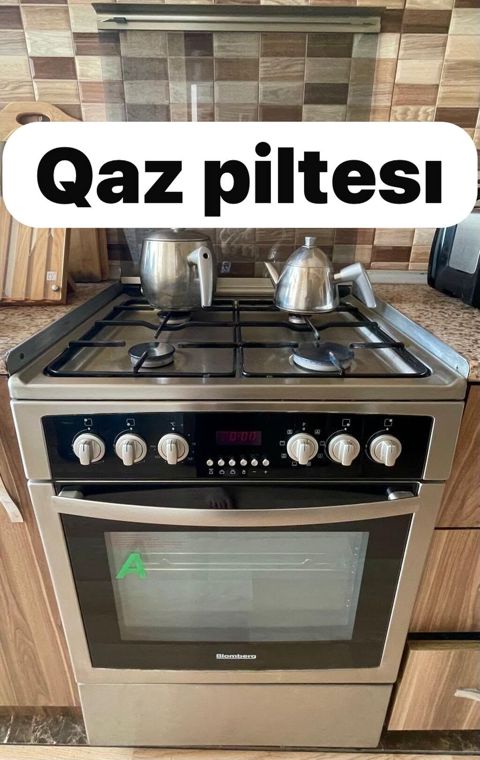 Qaz sobası və plitə – Blomberg - 4 gözlü qaz plitəsi: fərqli ölçülü — Bakı