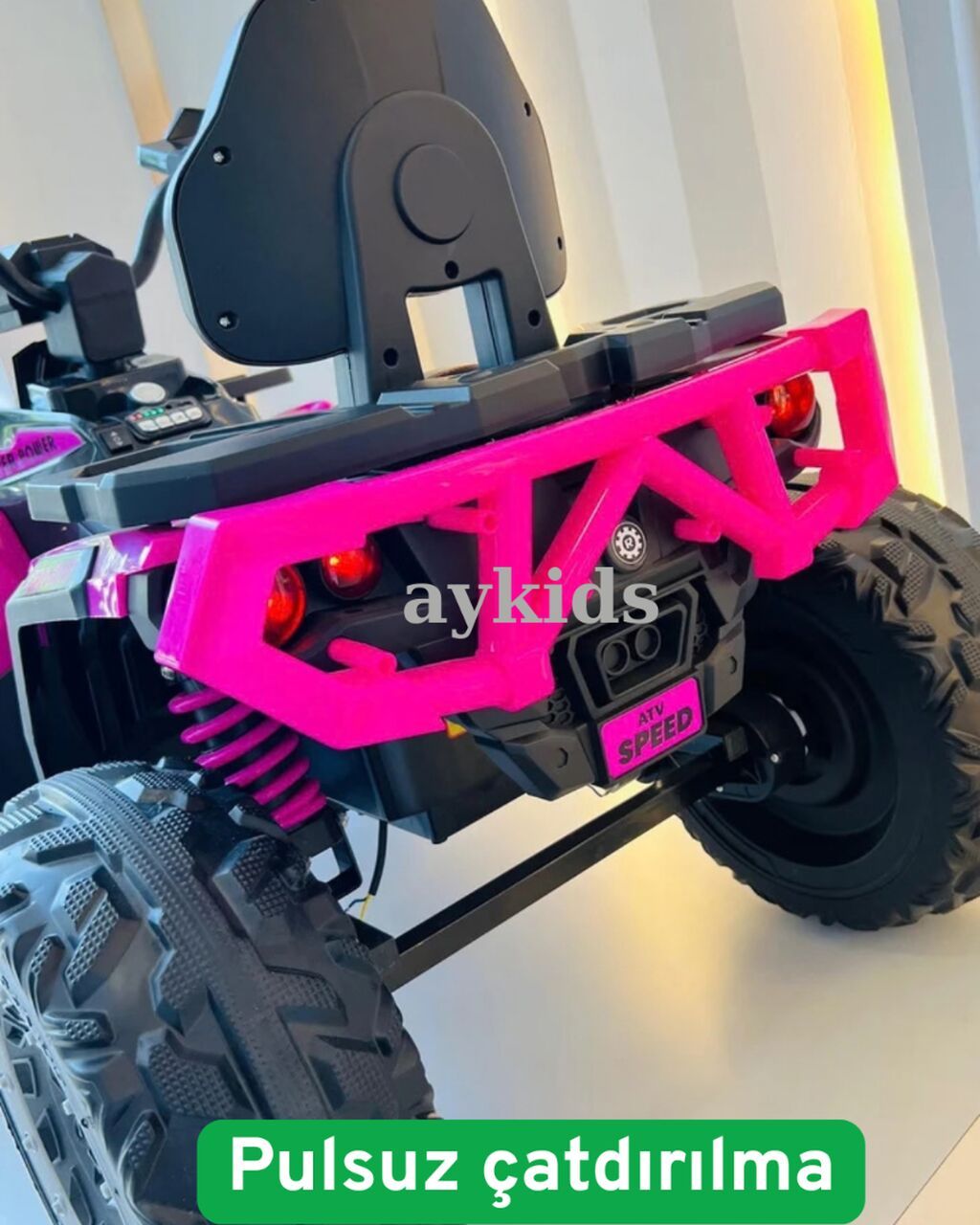 Qız uşaqları üçün möhtəşəm elektrikli 4x4 kvadrosikl — Uşaq avtomobilləri, Bakı (3)