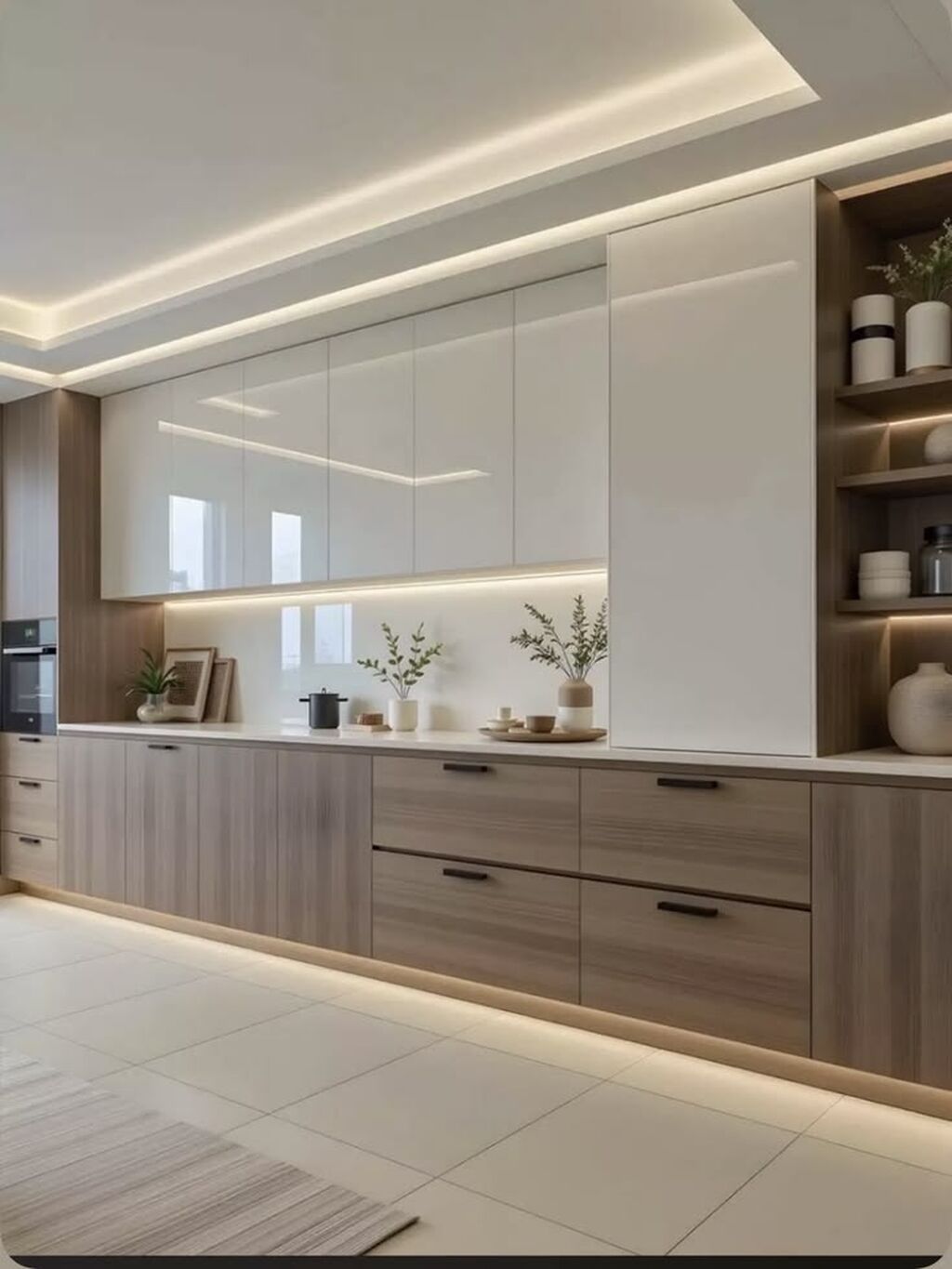 Sifarişlə mətbəx dəsti, Özü çəkən petlələr, MDF, Kredit yoxdur — Mətbəx mobilyası, Bakı (4)