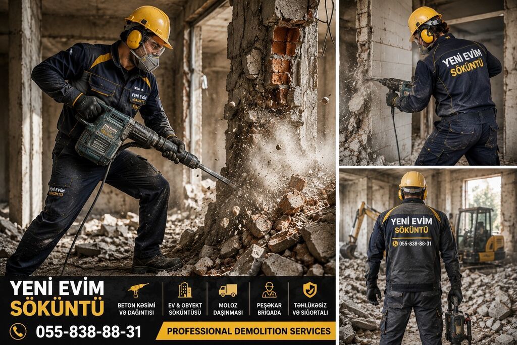 Beton kəsim–söküntü və daşınma xidməti - Armaturlu/armatursuz betonun — Tikinti xidmətləri, Bakı (8)
